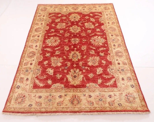 150 x 199 cm | Ziegler Tribal Hand Knotted Veg Dye Wool Carpet