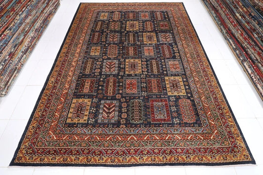 301 x 414 cm | Animal Pattern Afghan Tribal Hand Knotted Carpet