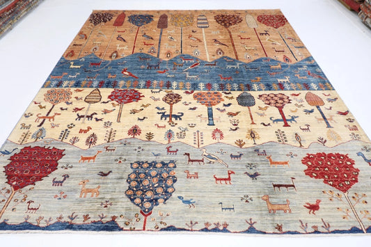 245 x 300 cm | Landscape Afghan Tribal Hand Knotted Carpet