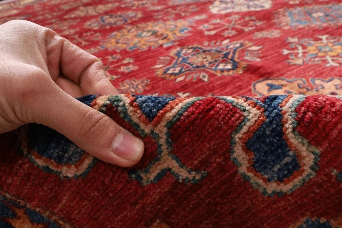 382 x 513 cm | Beautiful timeless red Afghan Kazak Handmade carpet