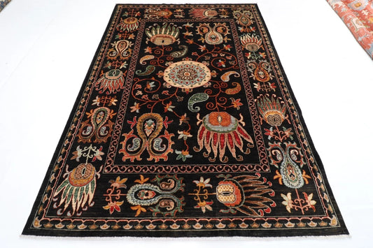197 x 273 cm | Suzani Afghan Tribal Hand Knotted Carpet