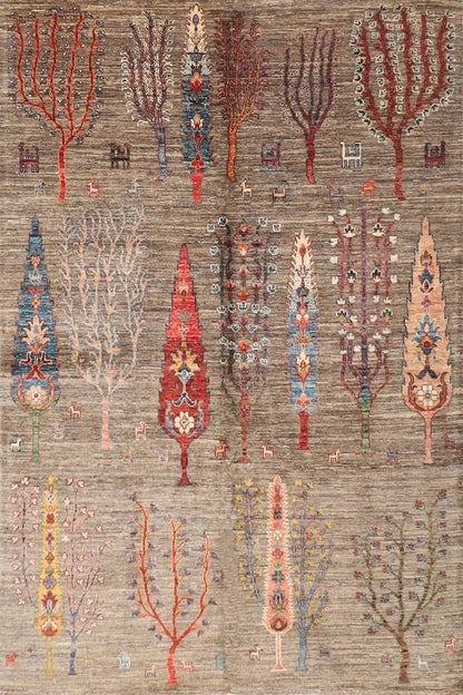 149 x 195 cm | Afghan Tribal Hand Knotted Veg Dye Wool Carpet