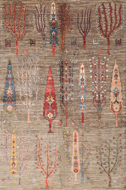 149 x 195 cm | Afghan Tribal Hand Knotted Veg Dye Wool Carpet