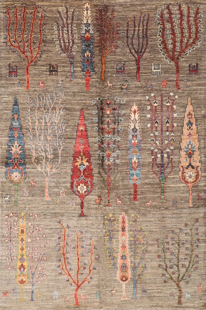149 x 195 cm | Afghan Tribal Hand Knotted Veg Dye Wool Carpet
