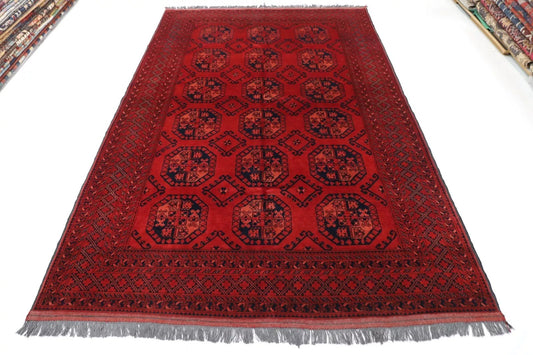 211 x 298 cm | Bokhara Afghan Tribal Hand Knotted Carpet