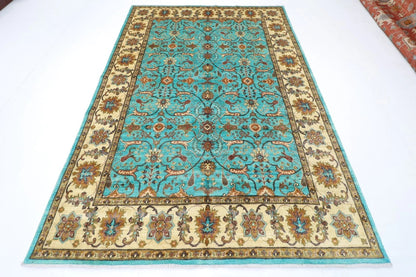 205 x 297 cm | Bidjar Turquoise Afghan Tribal Hand Knotted Carpet