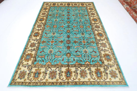 205 x 297 cm | Bidjar Turquoise Afghan Tribal Hand Knotted Carpet