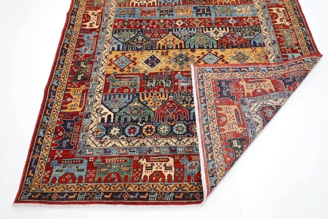187 x 270 cm | High Quality Afghan Tribal Hand Knotted Veg Dye Wool carpet