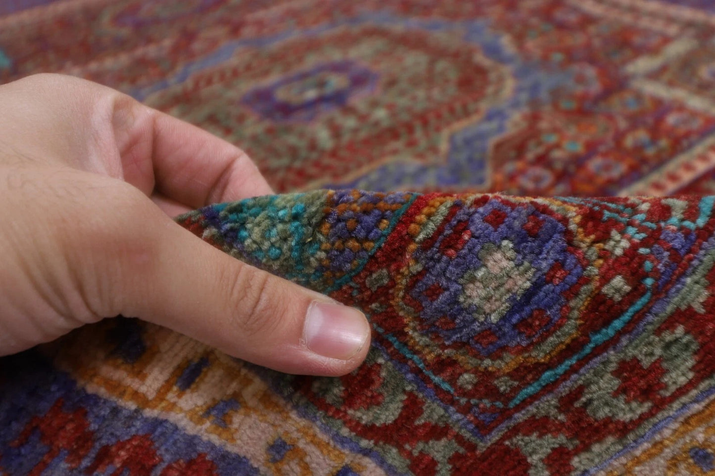 134 x 172 cm | Mamluk Afghan Tribal Hand Knotted Veg Dye Wool carpet
