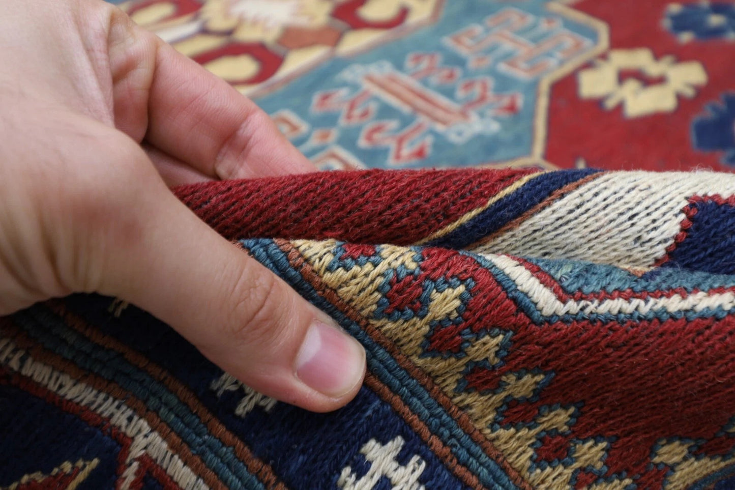 175 x 234 cm | Kilim Afghan Tribal Hand Knotted Veg Dye Wool Carpet