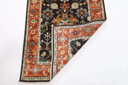 81 x 441 cm | Brown Afghan Tribal Hand Knotted Wool Runner