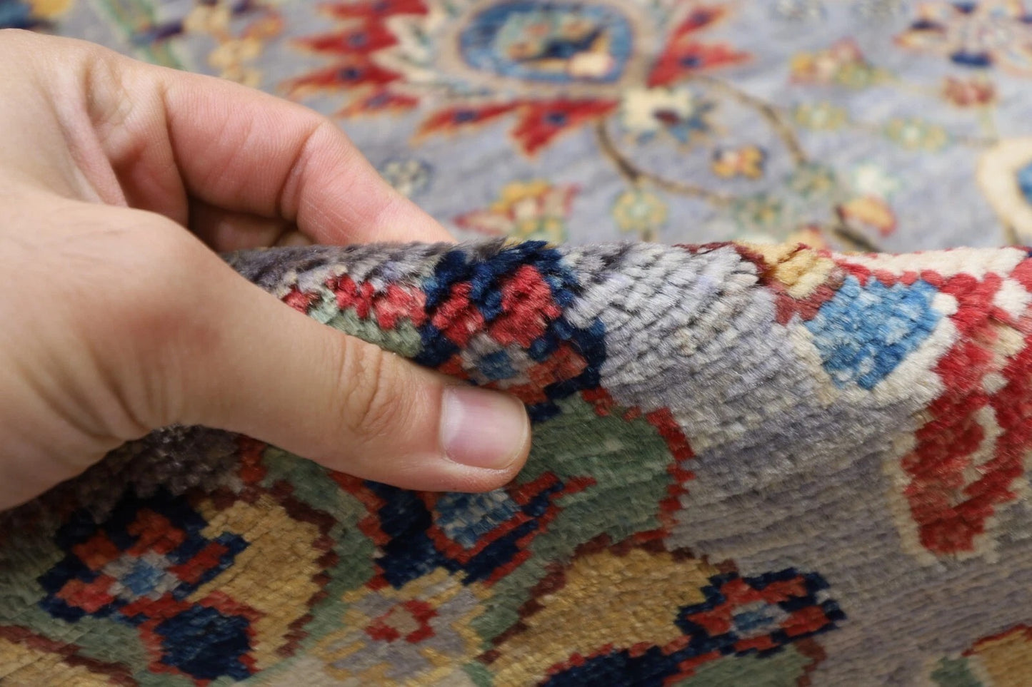 173 x 239 cm | Sickle Leaf Afghan Tribal Hand Knotted Veg Dye Wool Carpet