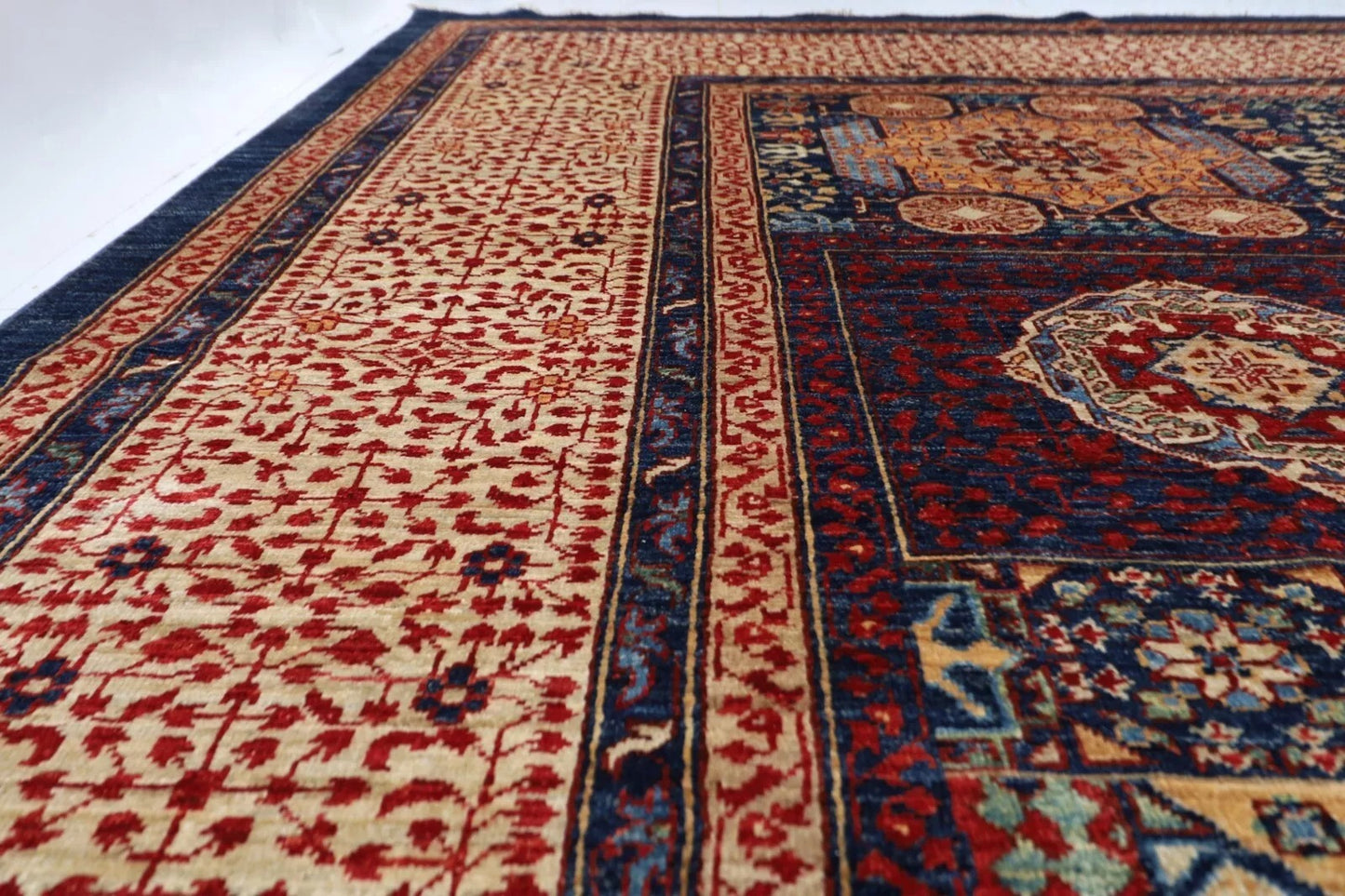 366 x 453 cm | Mamluk Afghan Tribal Hand Knotted Carpet