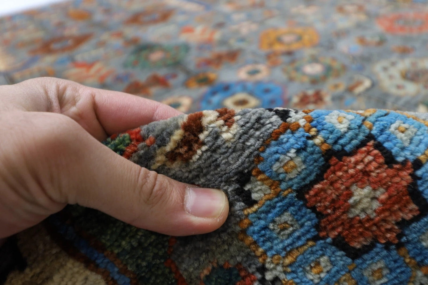 190 x 270 cm |  Bidjar Gray Afghan Tribal Hand Knotted Veg Dye Wool carpet