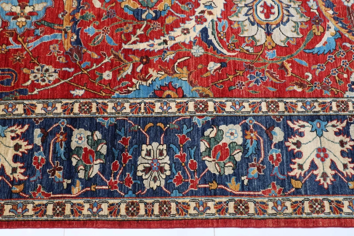 306 x 412 cm | Sickle Leaf Afghan Hand Knotted Carpet