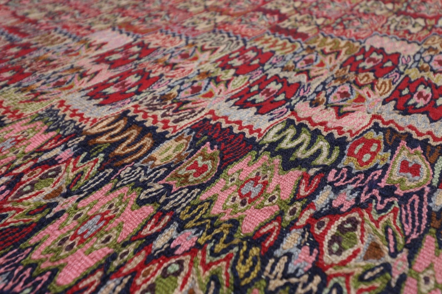 205 x 293 cm | Sumak Flat Weaved Kilim Afghan Tribal Hand Knotted Carpet