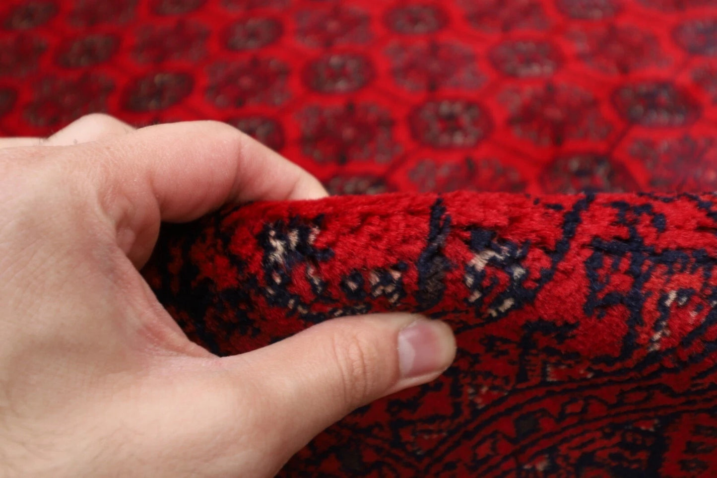 200 x 298 cm | Bokhara Afghan Tribal Hand Knotted Carpet