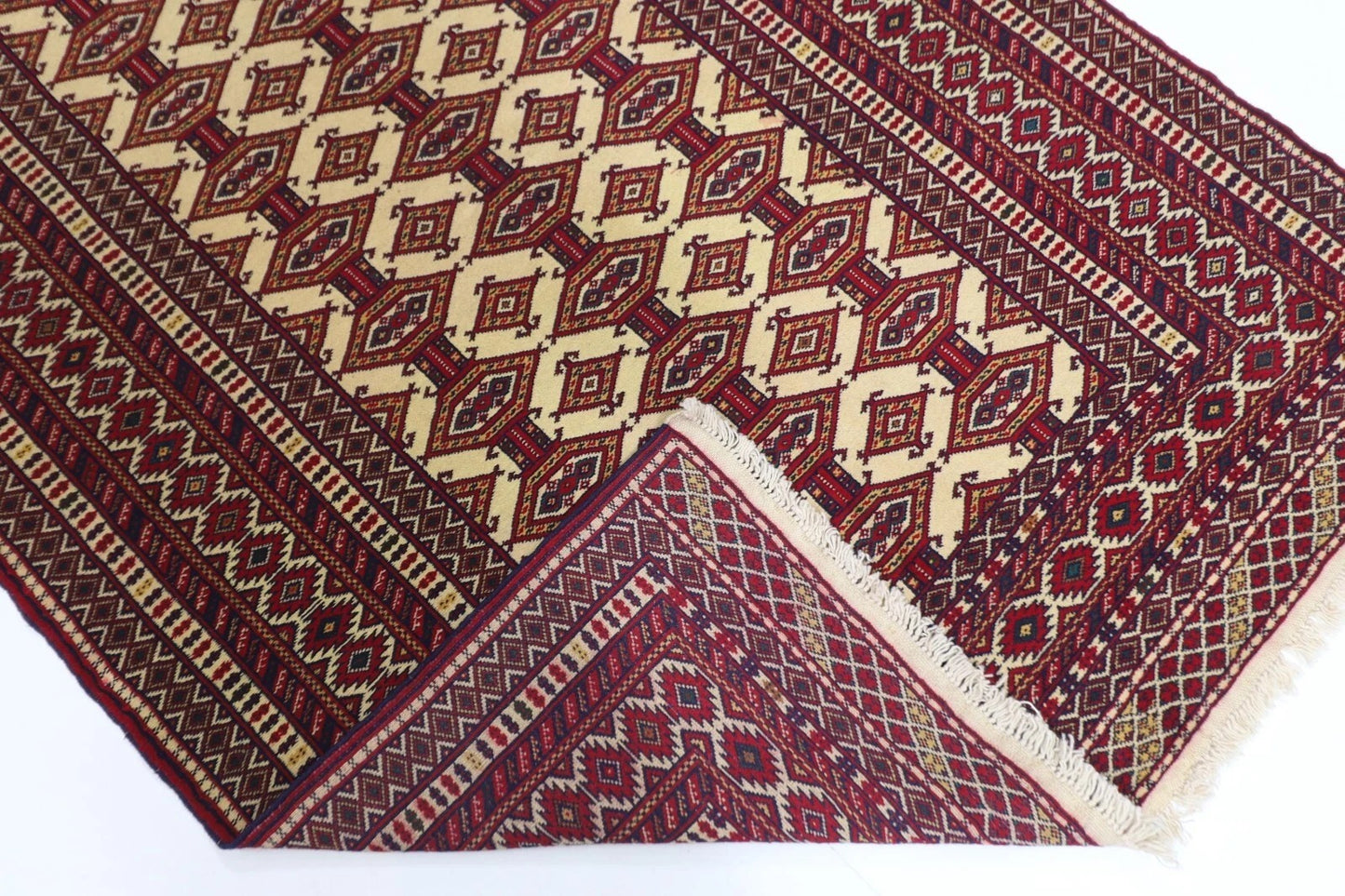 122 x 173 cm | Afghan Tribal Hand Knotted Veg Dye Wool carpet