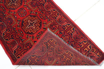 78 x 285 cm | Bokhara Afghan Tribal Hand Knotted Wool Runner