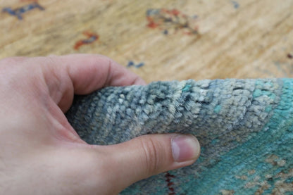 166 x 247 cm | Landscape Afghan Tribal Hand Knotted Veg Dye Wool Carpet