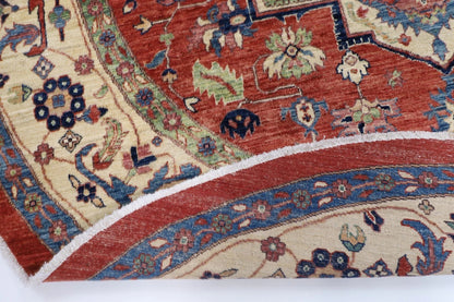 247 x 250 cm | Medallion Afghan Tribal Hand Knotted Wool Carpet