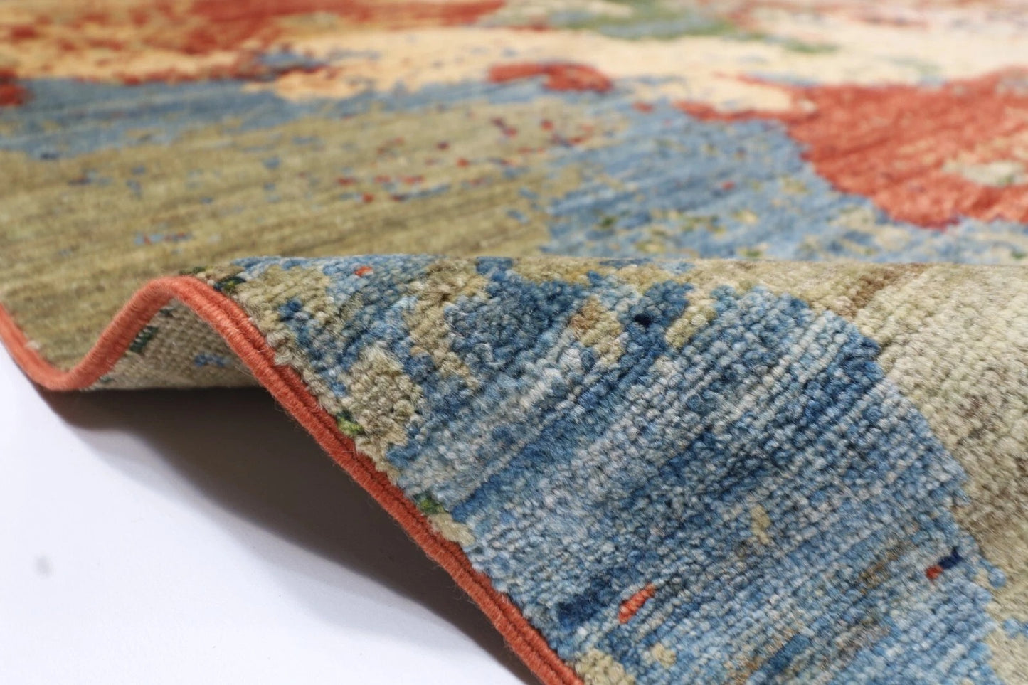 307 x 435 cm | Abstract Mamluk Afghan Hand Knotted Carpet