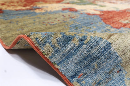 307 x 435 cm | Abstract Mamluk Afghan Hand Knotted Carpet