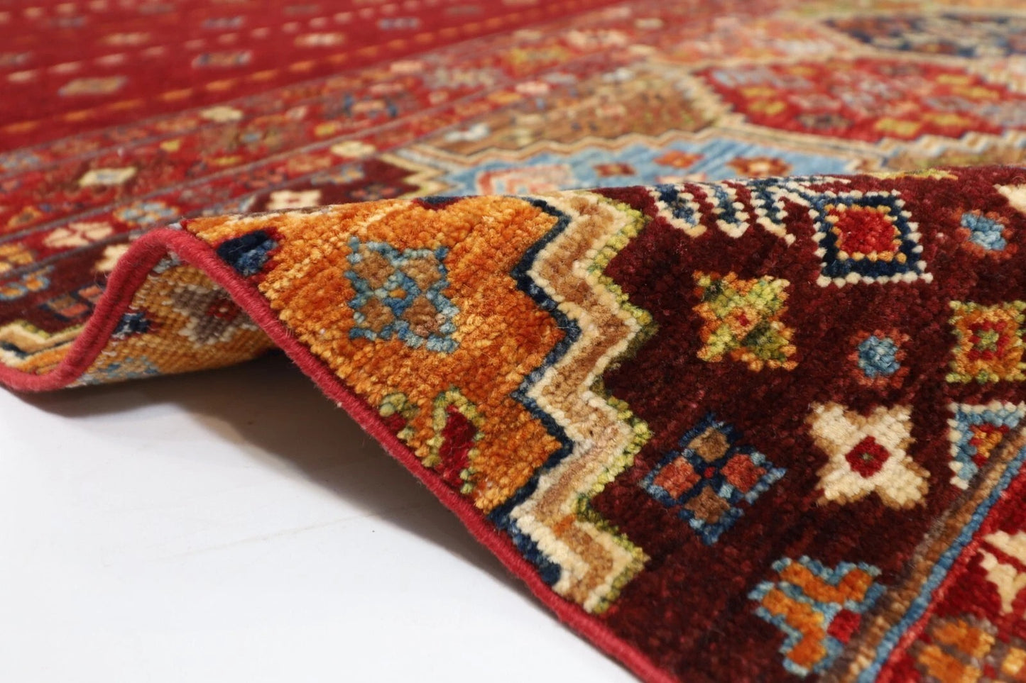 208 x 314 cm | Mamluk Afghan Tribal Hand Knotted Carpet