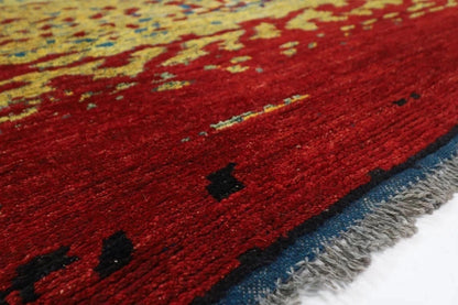 296 x 391 cm | Abstract Afghan Tribal Hand Knotted Carpet