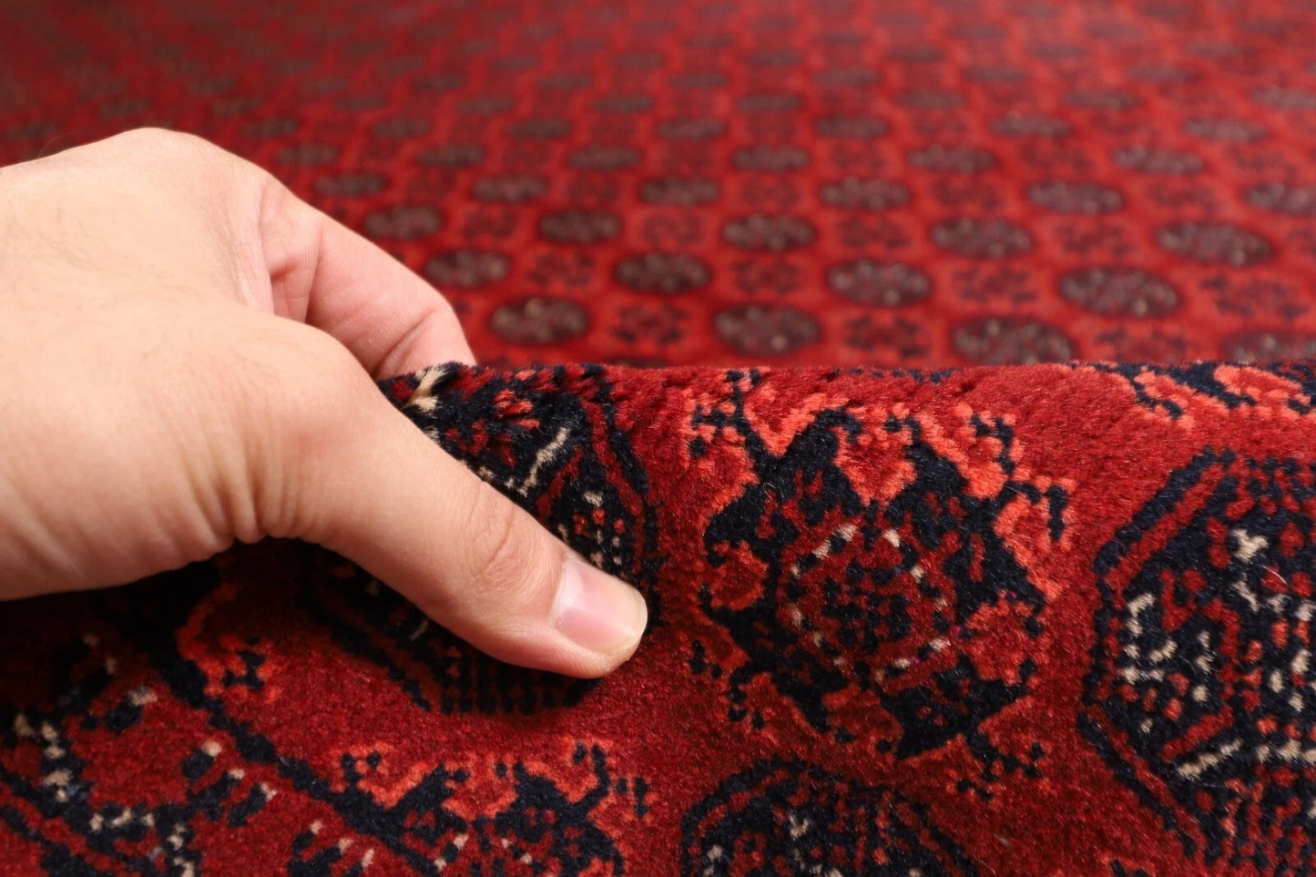 254 x 354 cm | Mori Bokhara Afghan Tribal Hand Knotted Carpet