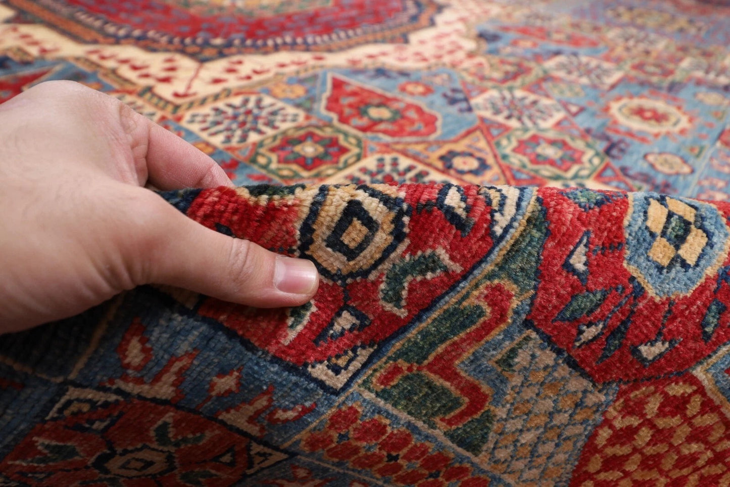 374 x 543 cm | Mamluk Afghan Tribal Hand Knotted Carpet