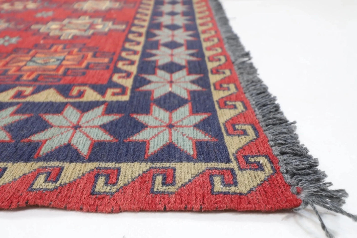 136 x 181 cm | Sumak Tribal Hand Knotted Veg Dye Wool Kilim