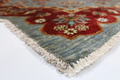 205 x 200 cm | Oriental Afghan Tribal Hand Knotted Wool Round Carpet
