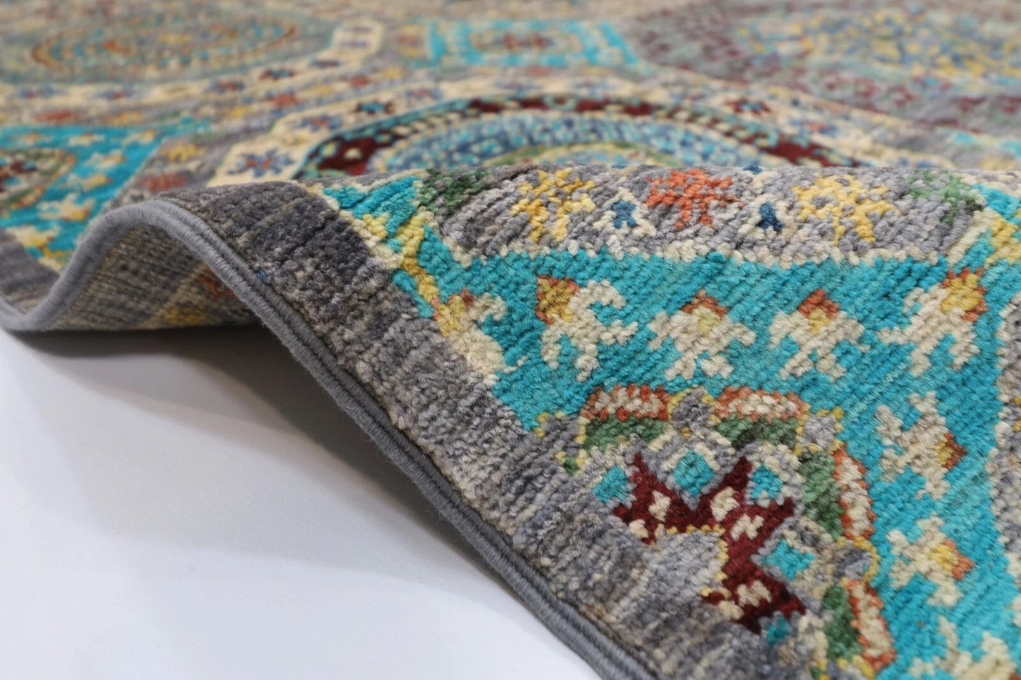 143 x 198 cm | Mamluk Afghan Tribal Hand Knotted Veg Dye Wool Carpet