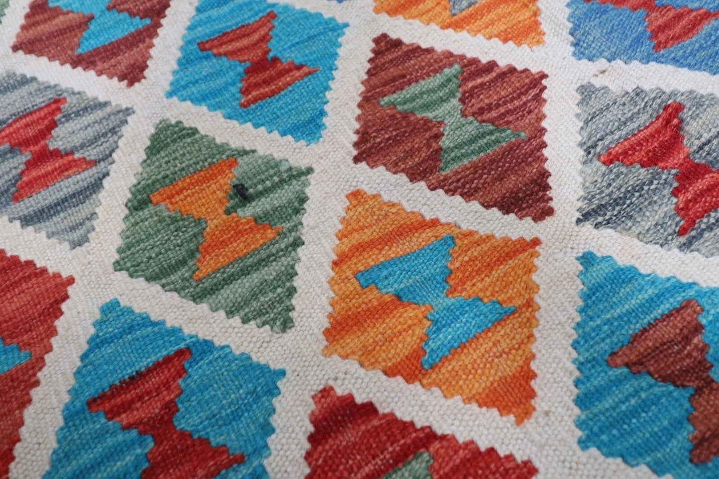 155 x 202 cm | Kilim Afghan Tribal Hand Knotted Veg Dye Wool carpet