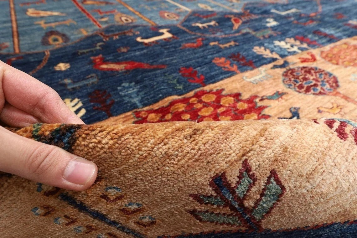 247 x 297 cm | Landscape Afghan Tribal Hand Knotted Carpet