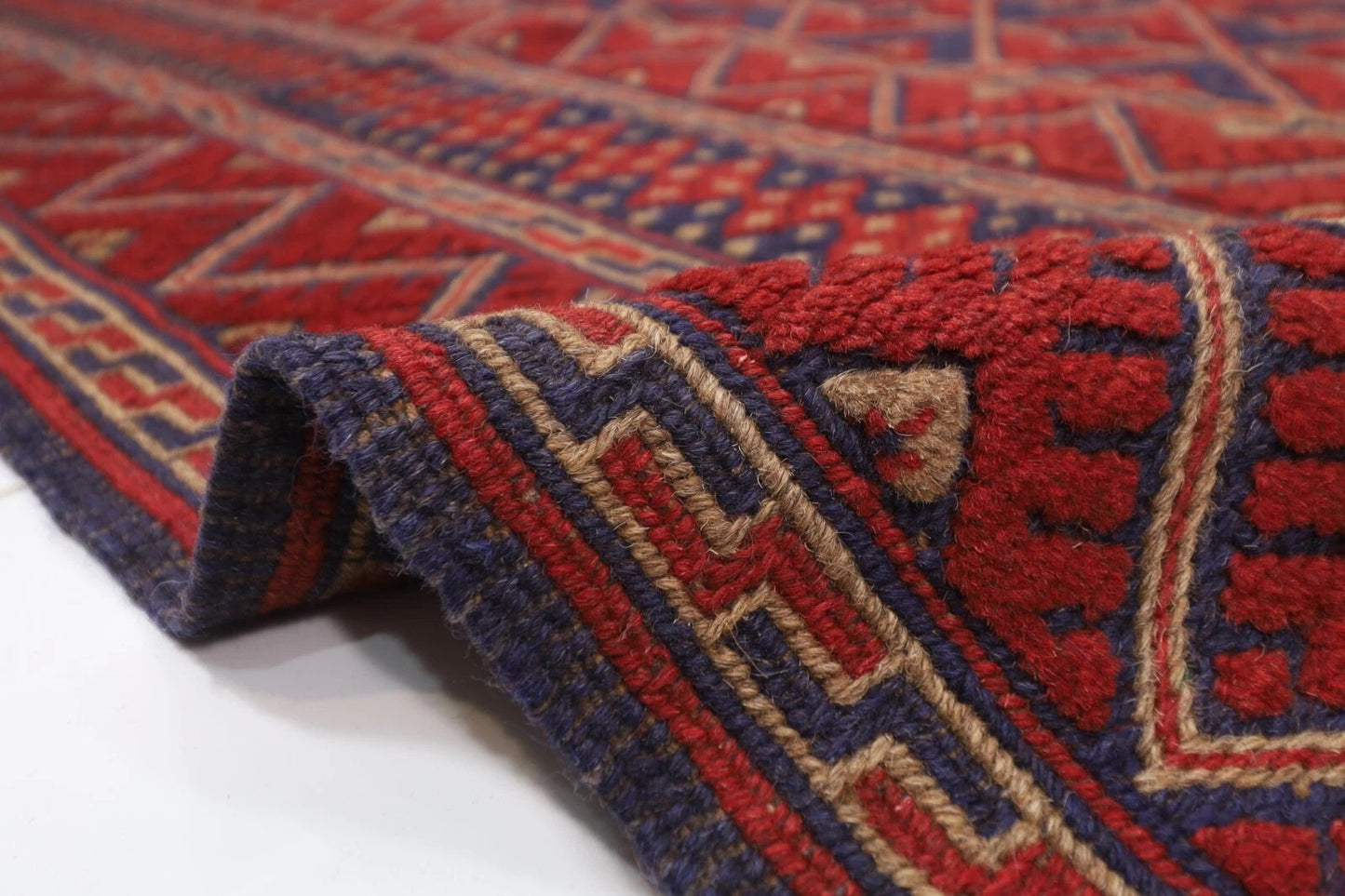 202 x 265 cm | Flat Weaved Carpet Kilim Afghan Tribal Hand Knotted Carpet