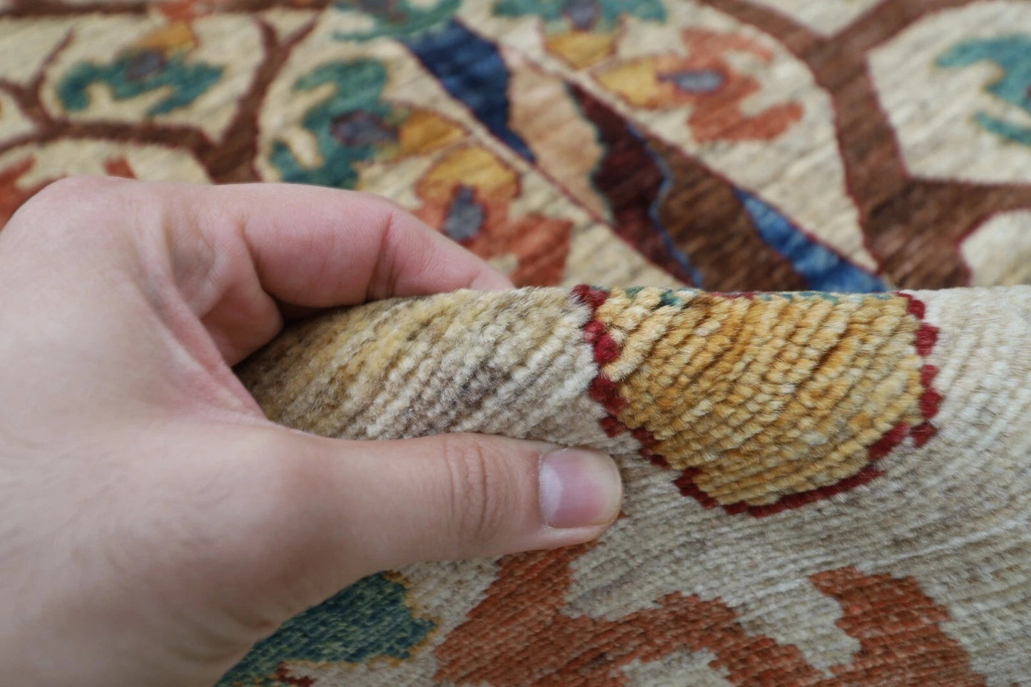 171 x 242 cm | Afghan Tribal Hand Knotted Veg Dye Wool Carpet