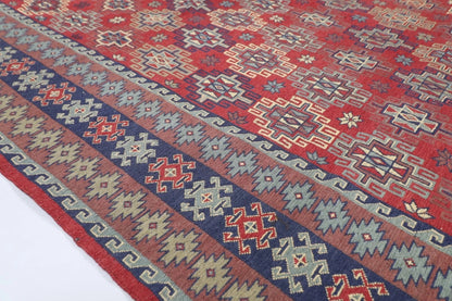 204 x 279 cm | Sumak Afghan Tribal Hand Knotted Kilim