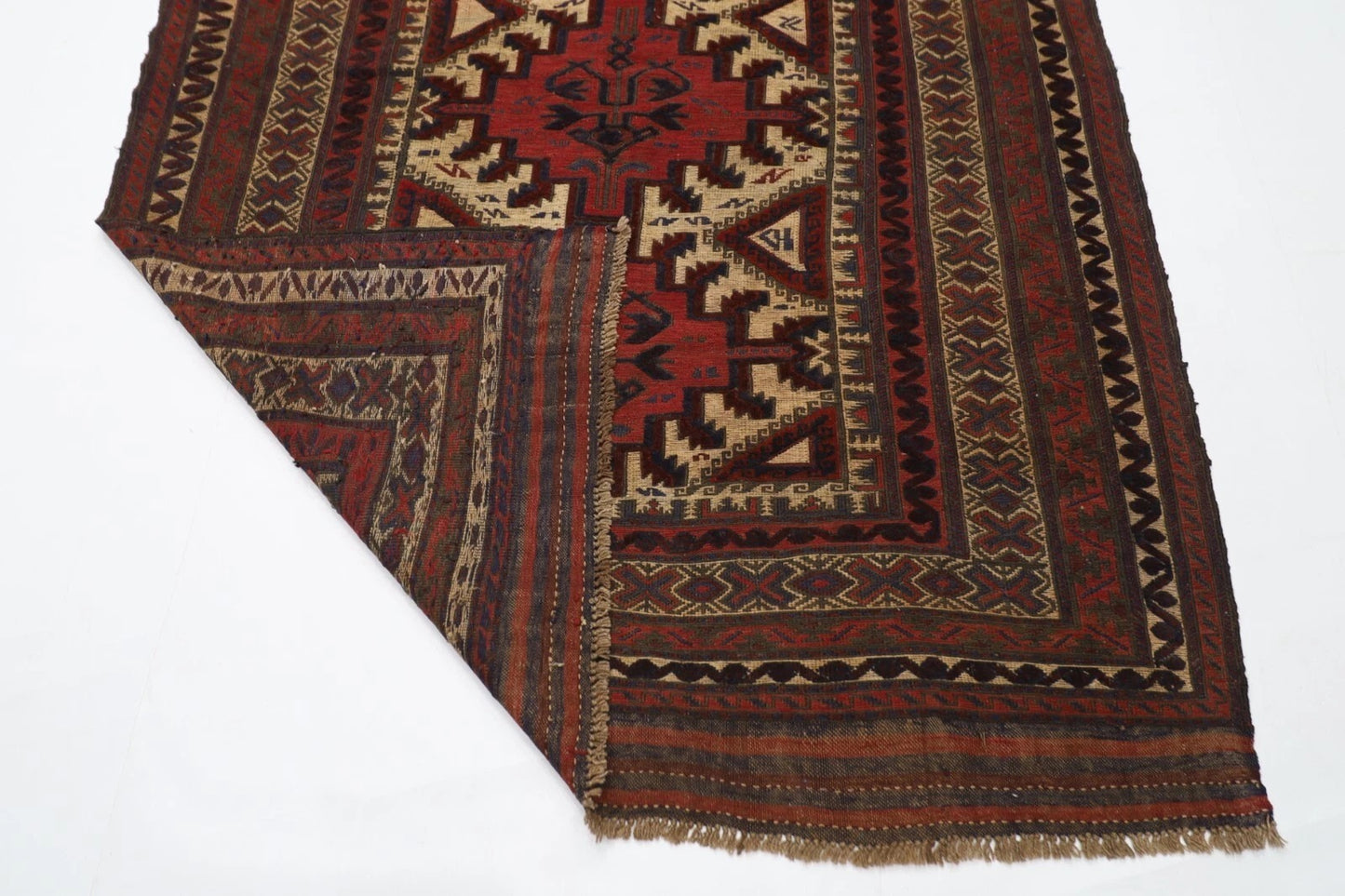 177 x 254 cm | Vintage Kilim Afghan Tribal Hand Knotted Veg Dye Wool Carpet