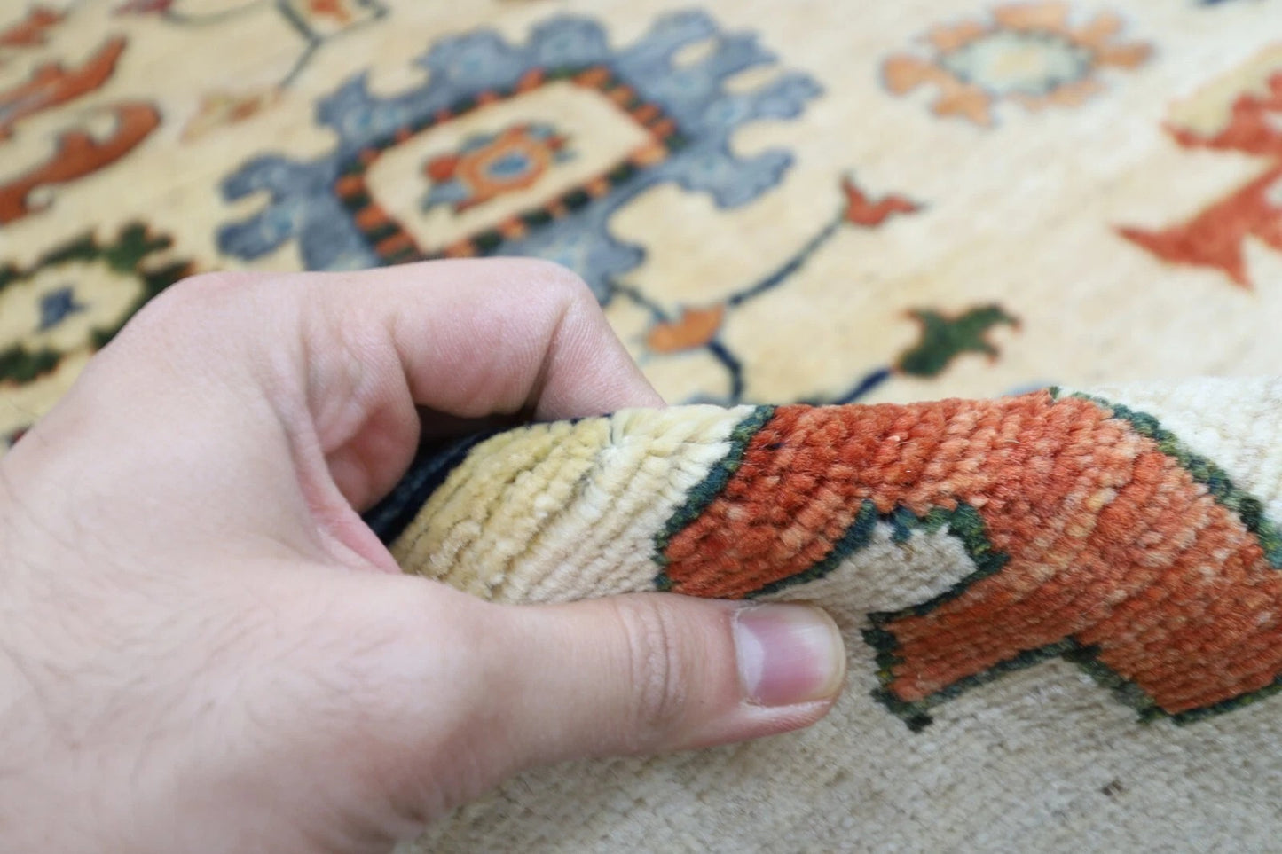 305 x 408 cm | Aryana Beige Afghan Hand Knotted Carpet