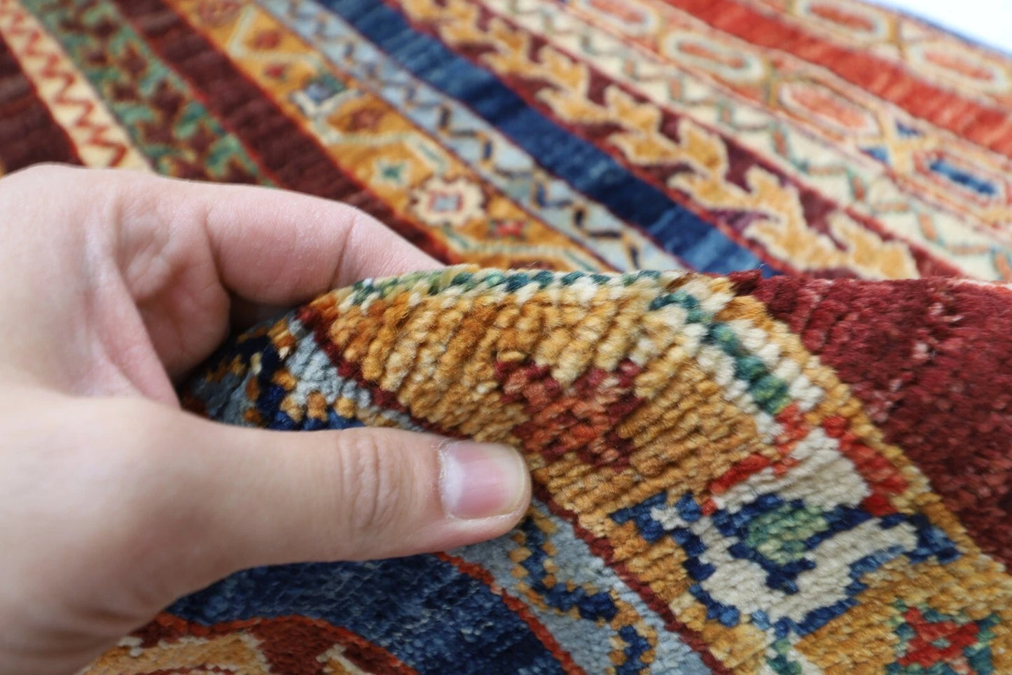 87 x 303 cm | Shawl Afghan Tribal Hand Knotted Wool Runner