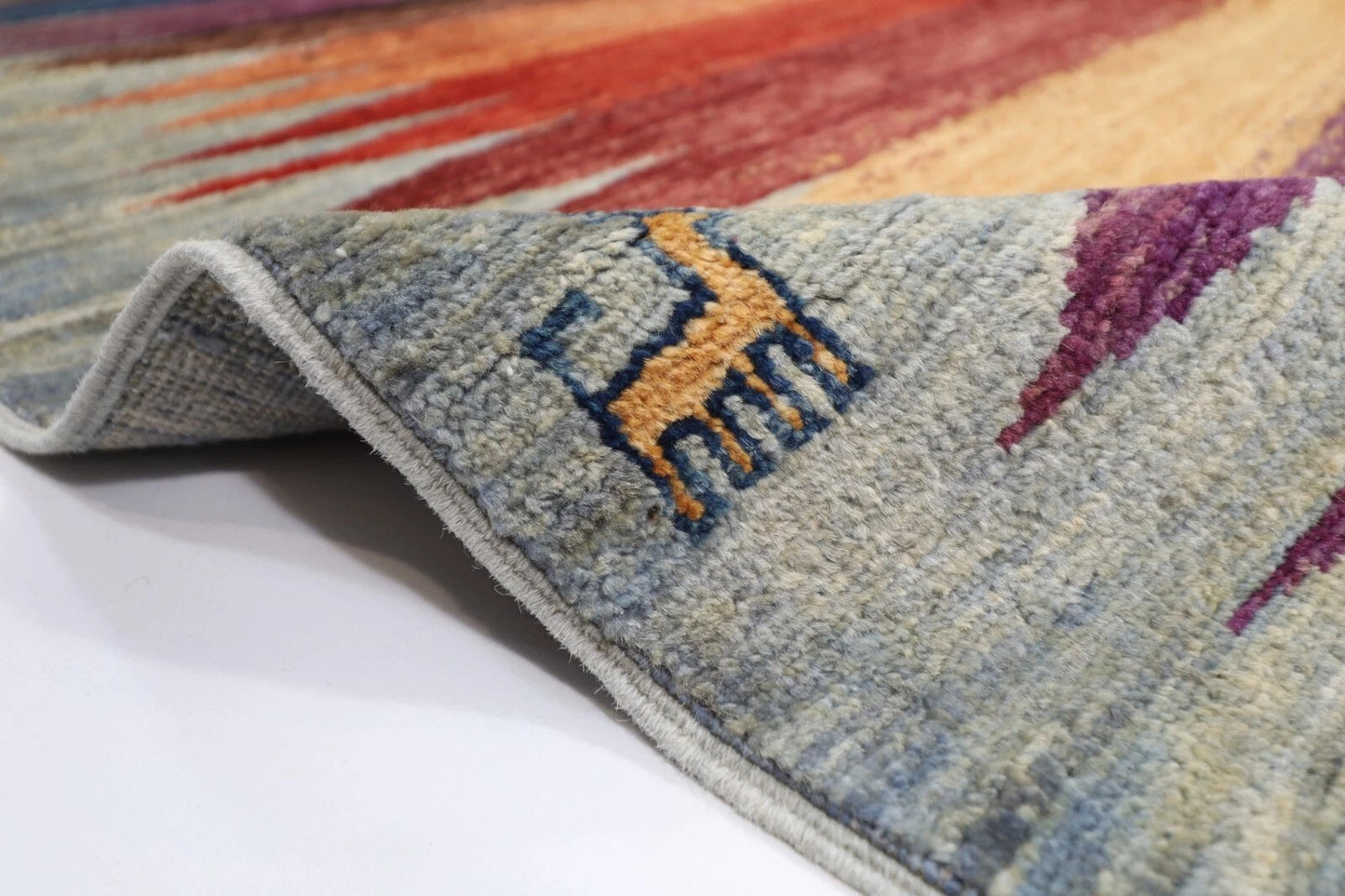 178 x 271 cm | Gabbeh Animal Afghan Tribal Hand Knotted Veg Dye Wool Carpet