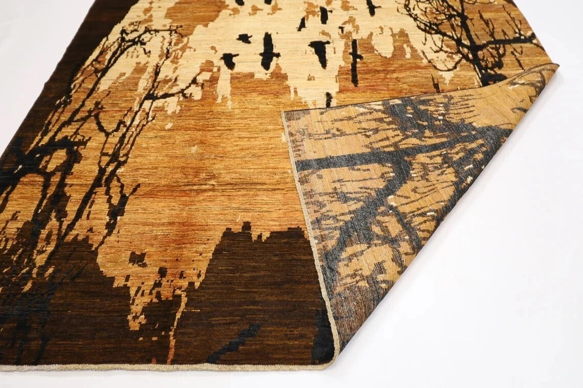 246 x 342 cm | Abstract Gabbeh Afghan Hand Knotted Carpet