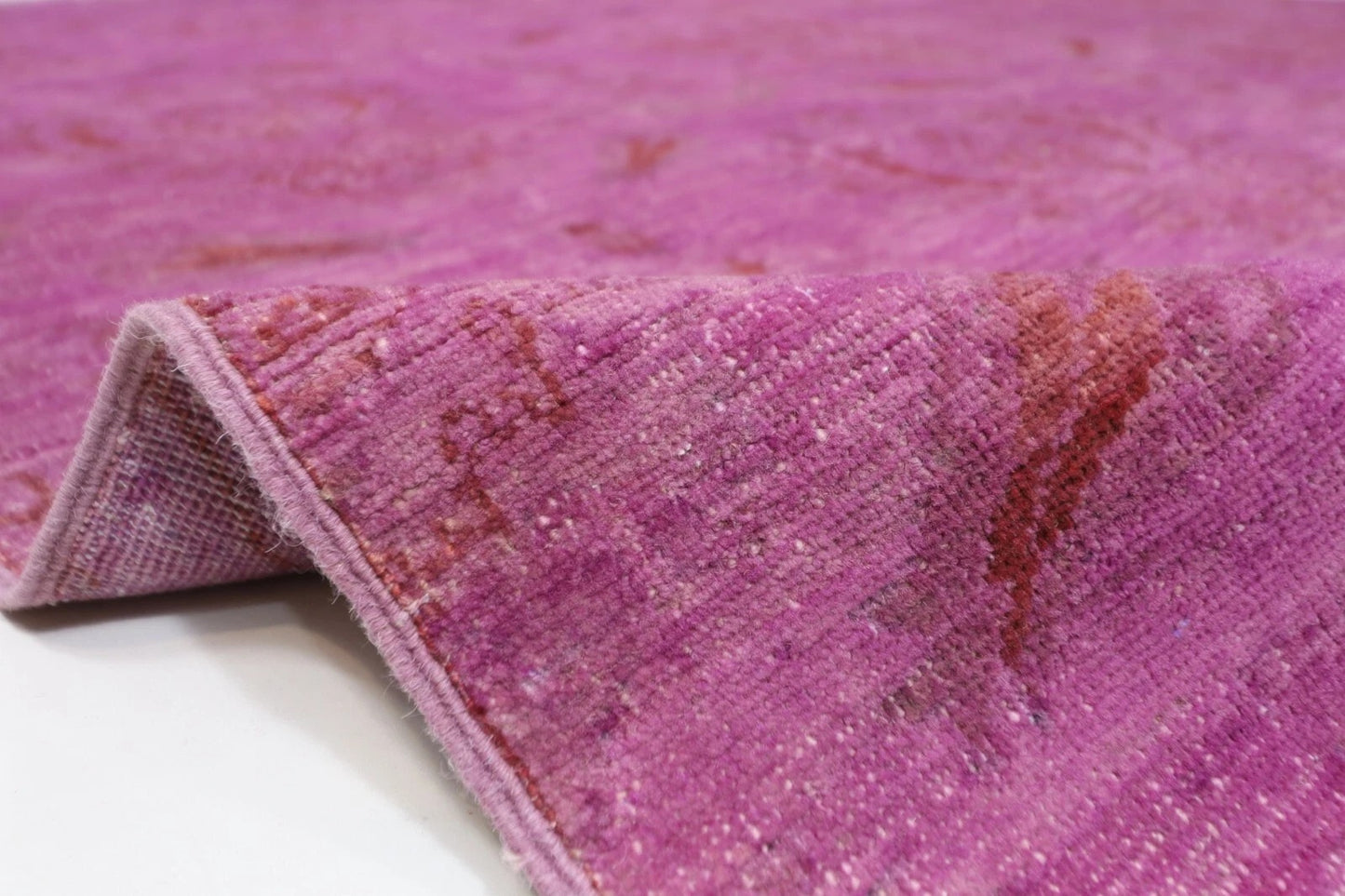 177 x 257 cm | Gabbeh Purple Afghan Tribal Hand Knotted Veg Overdye  Wool Carpet