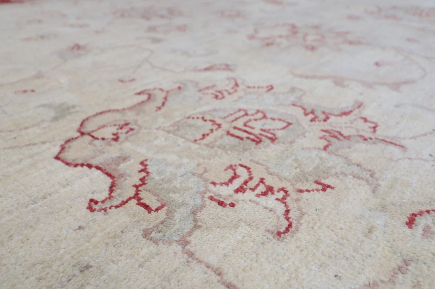 303 x 416 cm | Beige Chobi Afghan Tribal Hand Knotted Carpet