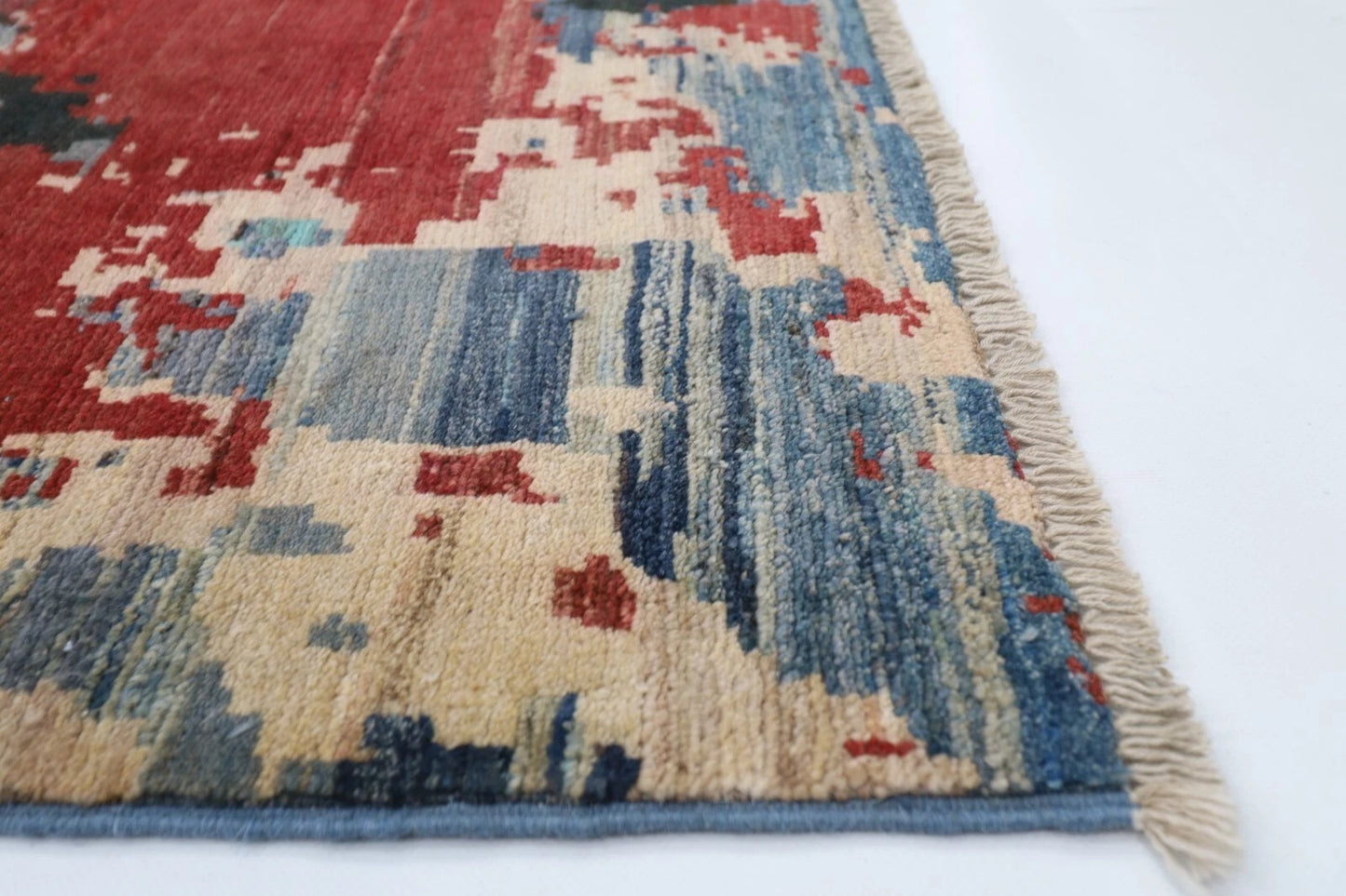 197 x 288 cm | Abstract Afghan Tribal Hand Knotted Carpet