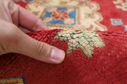 147 x 177 cm | Kazak Tribal Hand Knotted Veg Dye Wool Carpet