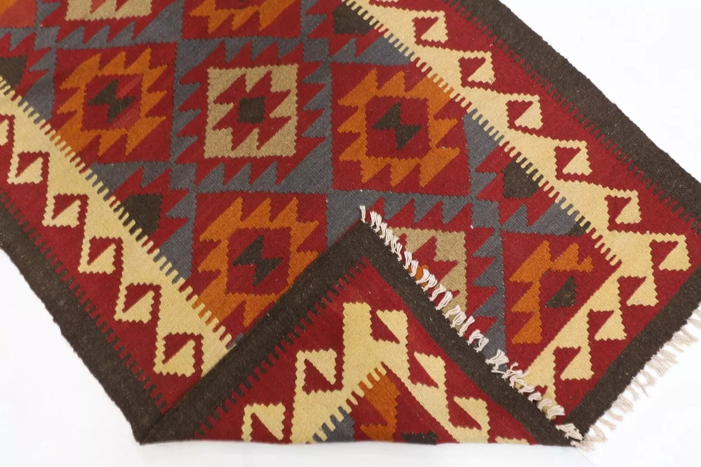 97 x 197 cm | Kilim Afghan Tribal Hand Knotted Wool Runner