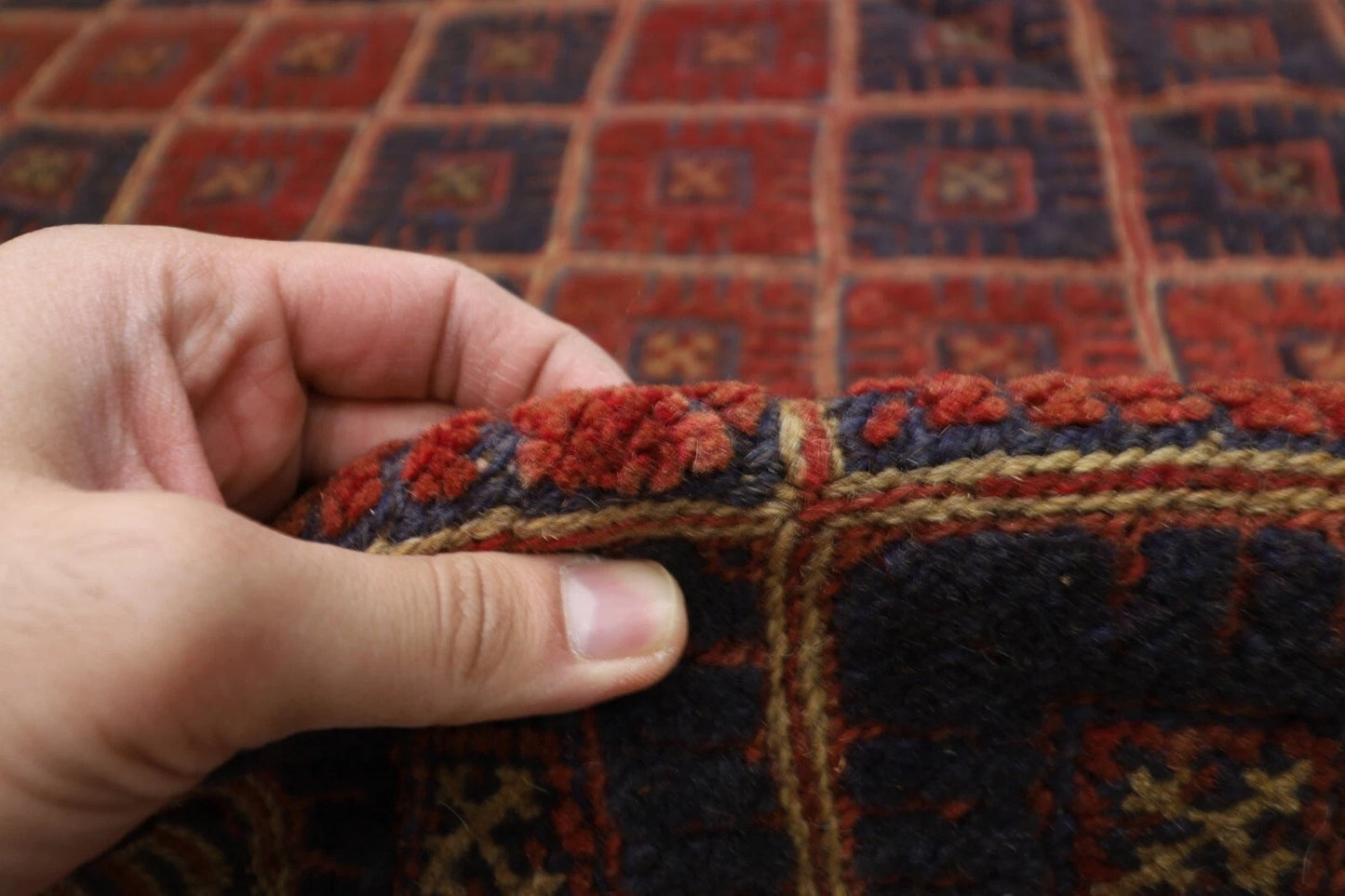 196 x 248 cm | Vintage Afghan Tribal Hand Knotted Veg Dye Wool Carpet